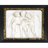 Bertel Thorvaldsen (Danish, 1770-1844): A rare and important signed Carrara marble bas-relief pla...