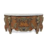 A French late 19th century/early 20th century ormolu mounted bois satine, fruitwood and stained s...