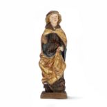 Attributed to Michael Pacher (German, circa 1435-1498): A carved wood and polychrome and parcel g...