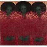 Getahun Assefa Balcha (Ethiopie, n&#233; en 1967) Girls with Flowers, 2020