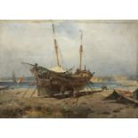 Constantinos Volanakis (Greek, 1837-1907) Chantier naval (signed in Greek (lower left)oil on panel)