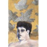 Alecos Fassianos (Greek, born 1935) Les ailes de l'ange (Peint en 1997.signed in Greek (upper lef...