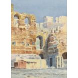 Stefanos Lanza (Greek, 1861-1933) L'Odeon d' H&#233;rode Atticus (signed (lower right)watercolour...