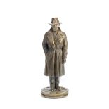 Humphrey Bogart: A German Patinated Bronze Figure Cast by the Otto Strehle Foundry, 20th Century,