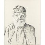 John Craxton R.A. (British, 1922-2009) Portrait of an Old Man (Old Cretan) 58.4 x 47 cm. (23 x 18...