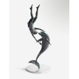 David Wynne O.B.E. (British, 1926-2014) Small Maquette of Girl with a Dolphin 79.4 cm. (31 1/4 i...