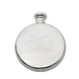 A Presentation Silver Spirit Flask By Asprey & Co. Ltd., London Silver Hallmarks For 1912