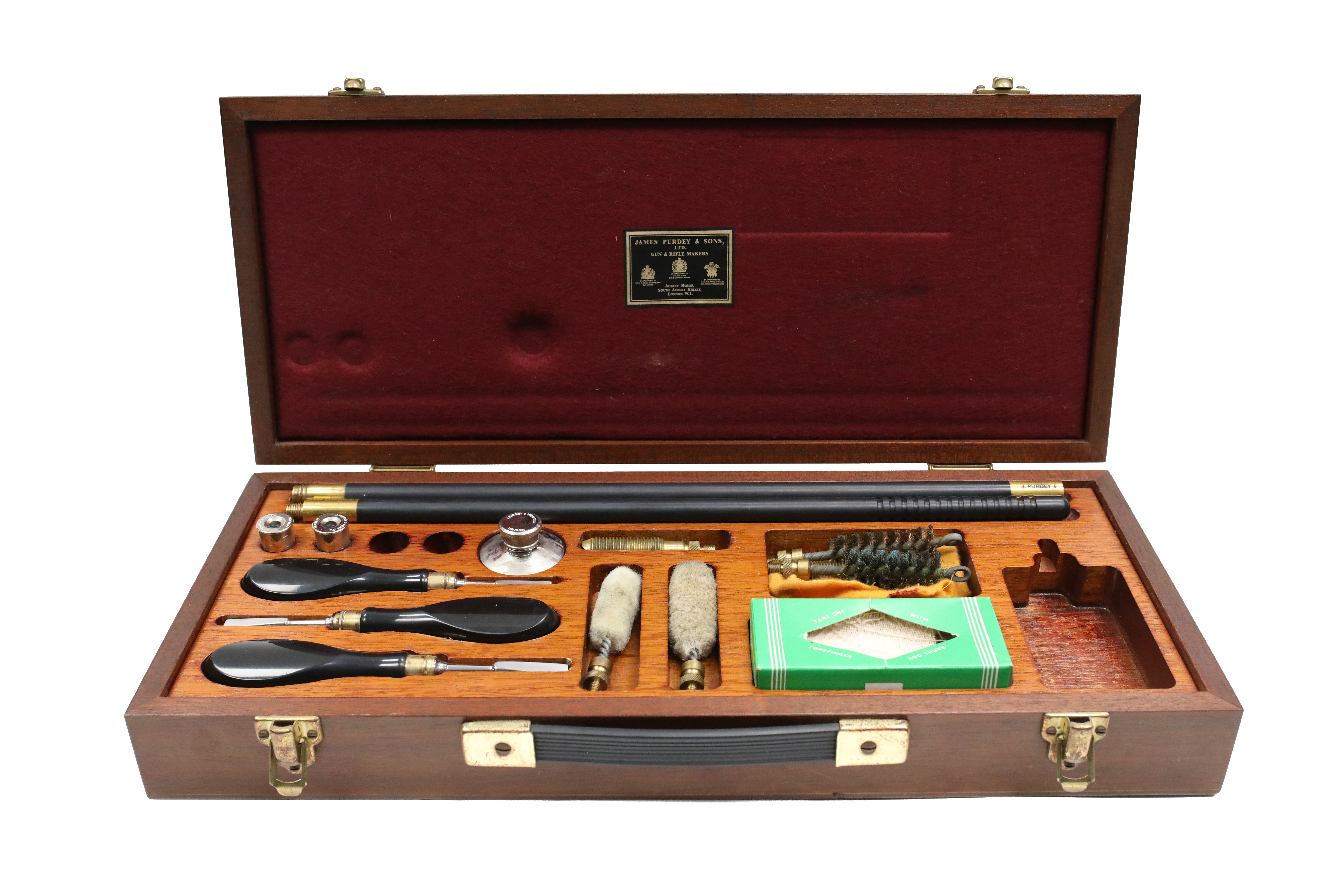 A cased presentation cleaning kit by J. Purdey & Sons