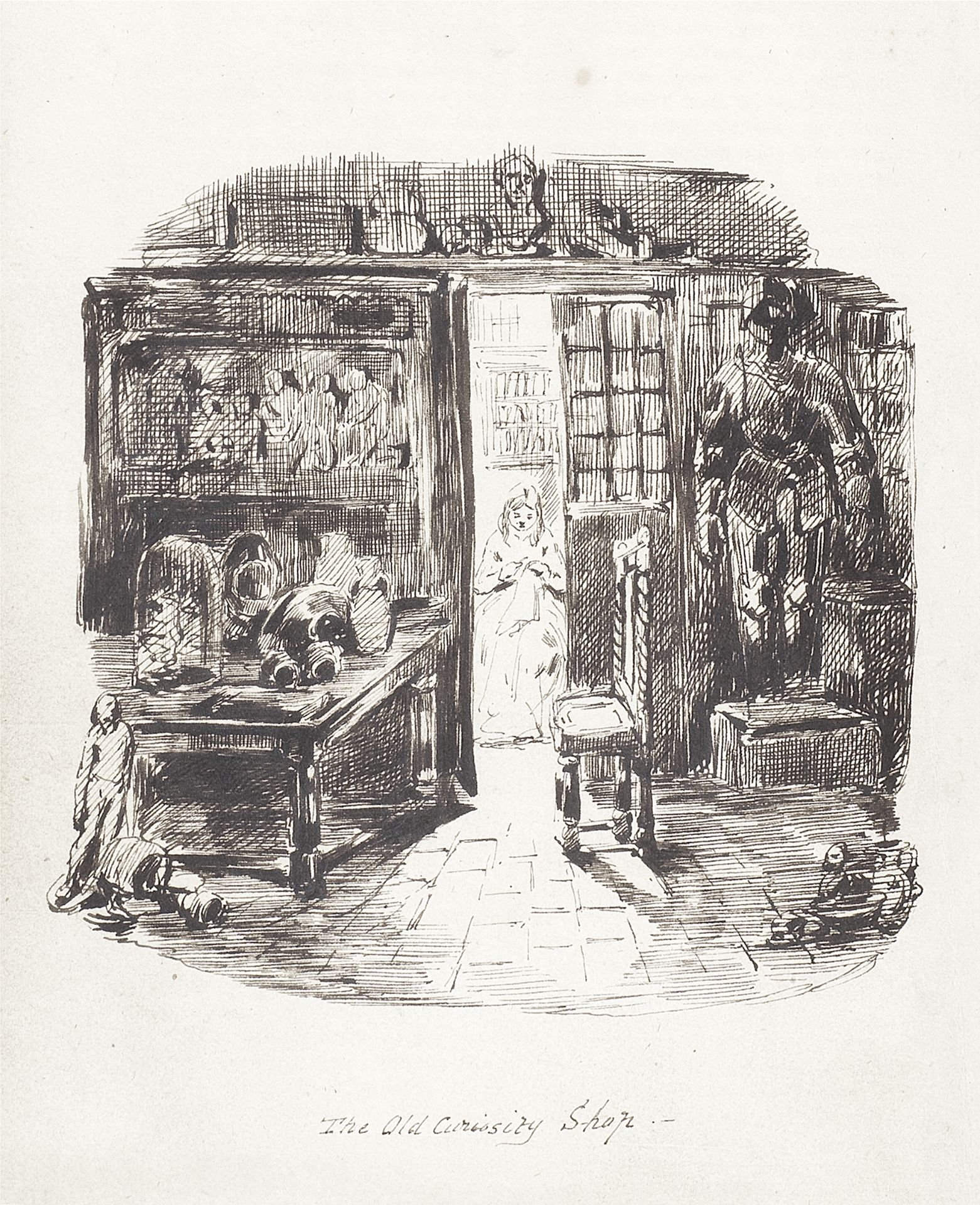 DICKENS (CHARLES) The Old Curiosity Shop, EXTRA-ILLUSTRATED WITH ORIGINAL INK DRAWINGS BY JAMES C...