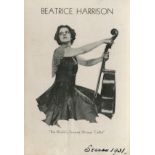 MUSIC &#8211; BEATRICE HARRISON Archive of material relating to cellist Beatrice Harrison