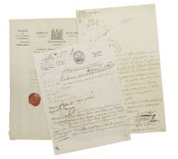 NAPOLEON BONAPARTE & HIS MARSHALS Collection of some eighty letters, orders, notes, certificates ...