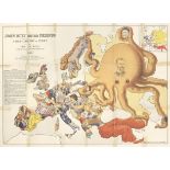 COMIC MAP ROSE (FREDERICK W.) John Bull and His Friends. A Serio-Comic Map of Europe, G.W. Bacon,...