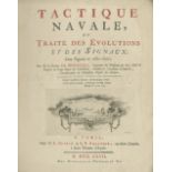 NAVAL MOROGUES (SEBASTIAN-FRANCOIS BIGOT DE) Tactique navale, ou trait&#233; des Evolutions et de...