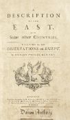 POCOCKE (RICHARD) A Description of the East, and Some Other Countries... Observations on Egypt [...