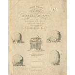 BURNS (ROBERT) COMBE (GEORGE) Four Views of the Skull of Robert Burns, Taken from a Cast Moulded ...