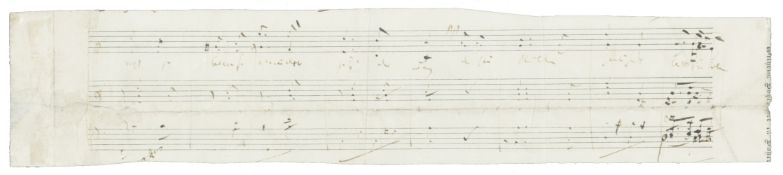MUSIC - ROBERT SCHUMANN Autograph fragmentary sketches of three duets from the 'M&#228;dchenlied...