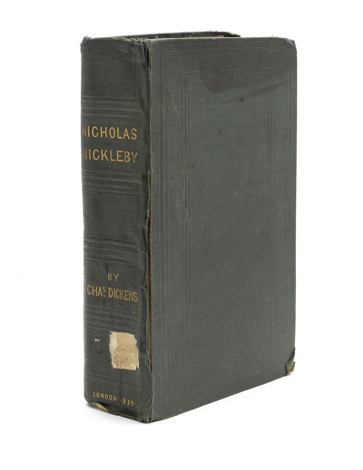 DICKENS (CHARLES) The Life and Adventures of Nicholas Nickleby, FIRST EDITION IN BOOK FORM, Chapm...