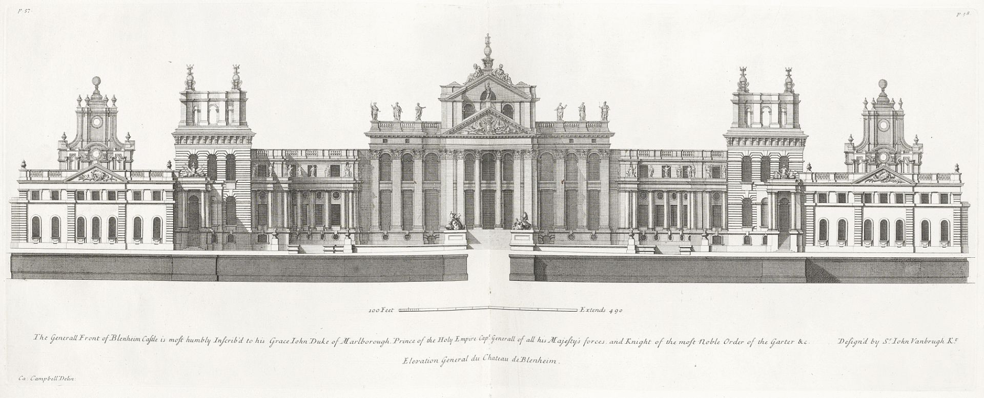 CAMPBELL (COLEN) Vitruvius Britannicus, or the British Architect, vol. 1 only, FIRST EDITION, for...