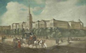 Russian School, 19th Century View of the Admiralty building, St. Petersburg
