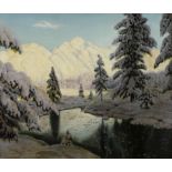 Ivan Fedorovich Choultse (Russian, 1874-1939) Winter in the Alps