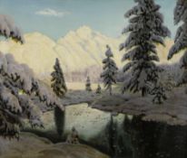 Ivan Fedorovich Choultse (Russian, 1874-1939) Winter in the Alps