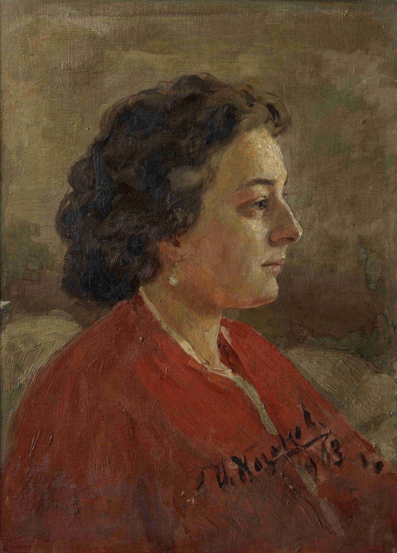 Ivan Kazakov (Russian, 1873-1935) Portrait of a young woman