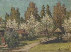 Petr Ivanovich Petrovichev (Russian, 1874-1947) Spring bloom