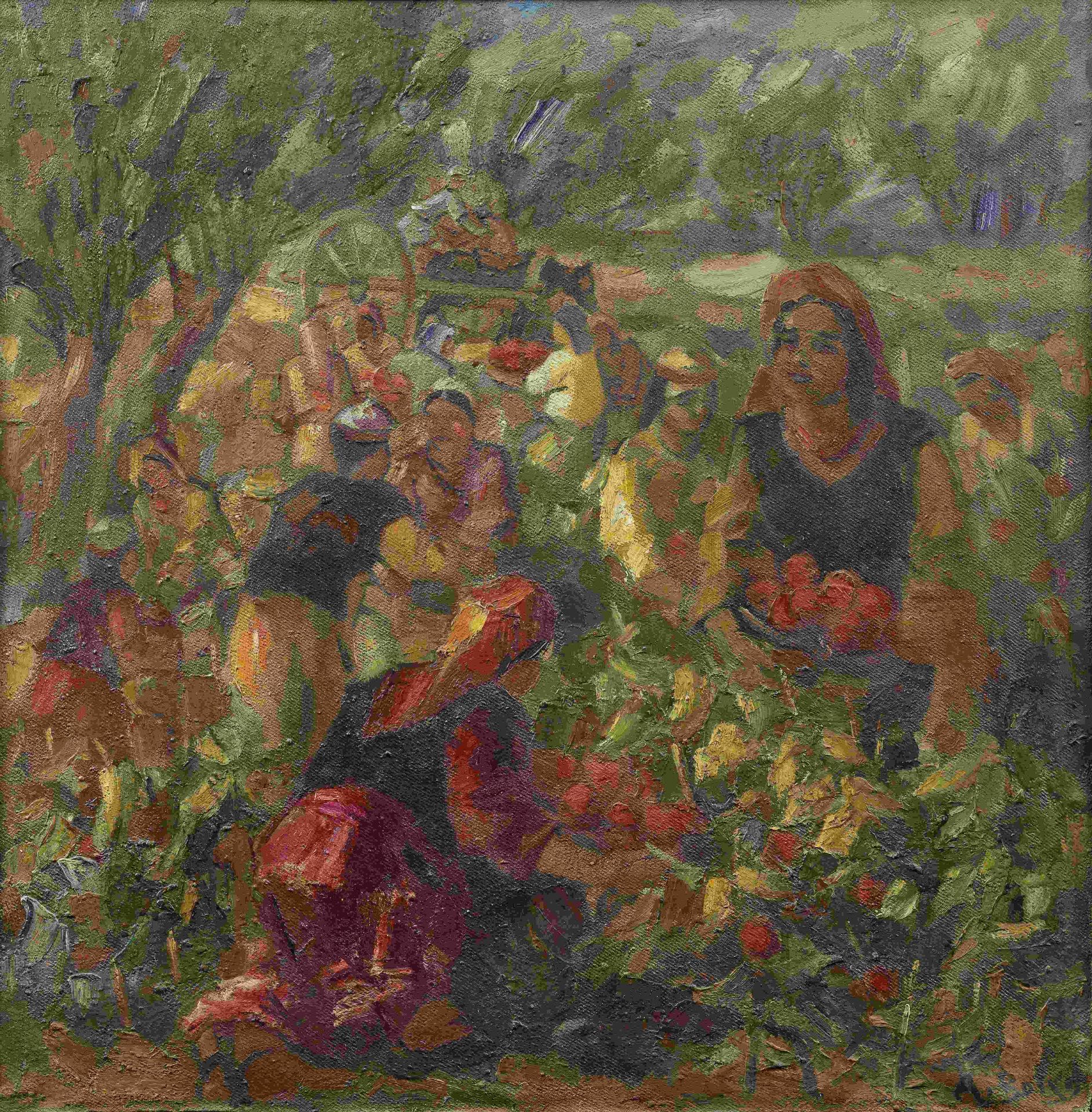 Alexander Nikolaevich Volkov (Russian, 1886-1957) 'Tomato Harvest' ['&#1057;&#1073;&#1086;&#1088;...