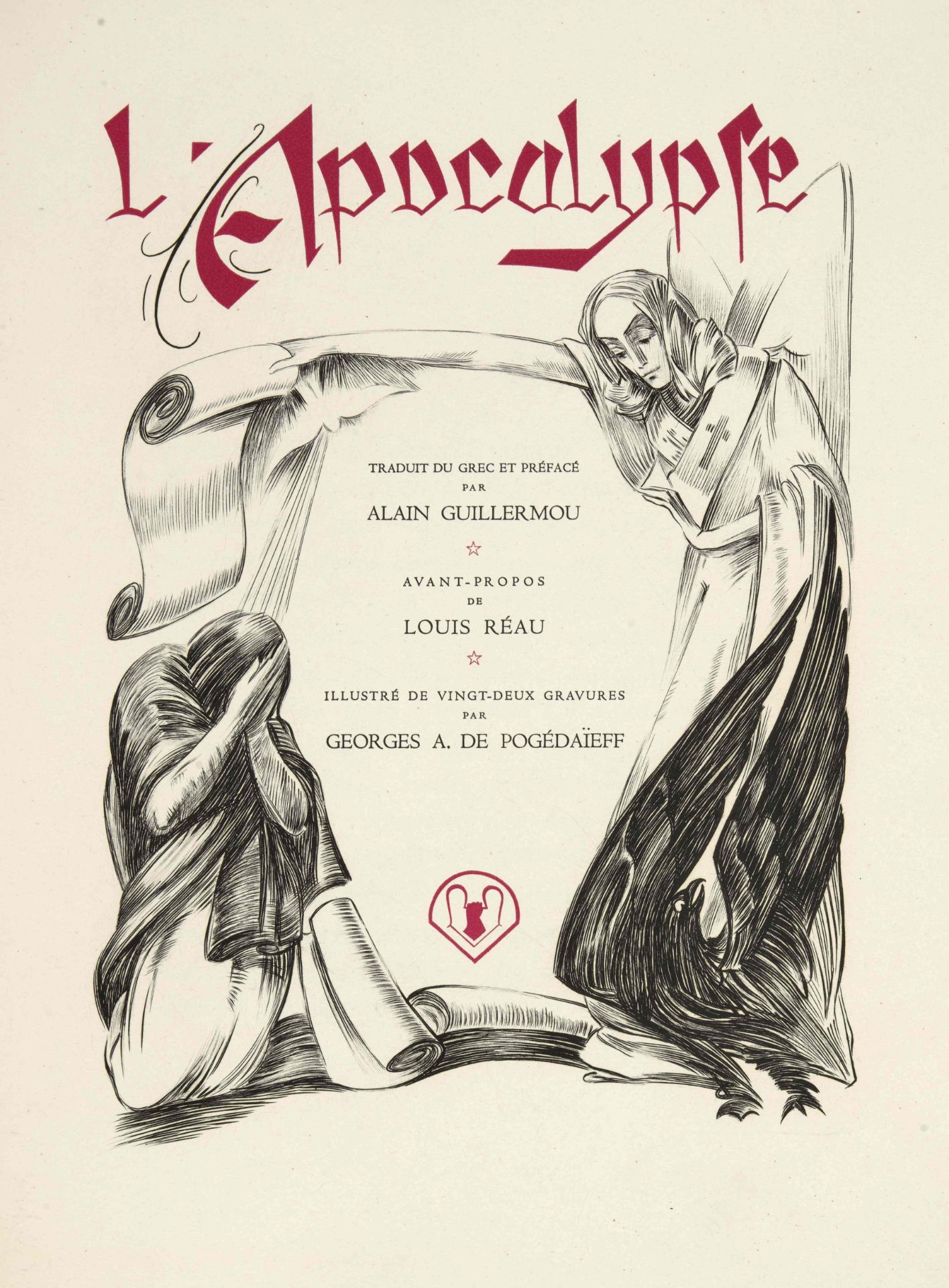 POGEDAIEFF, GEORGES DE. 1897-1971. L'Apocalypse., Paris: Sainte Agnes, 1947.(4)