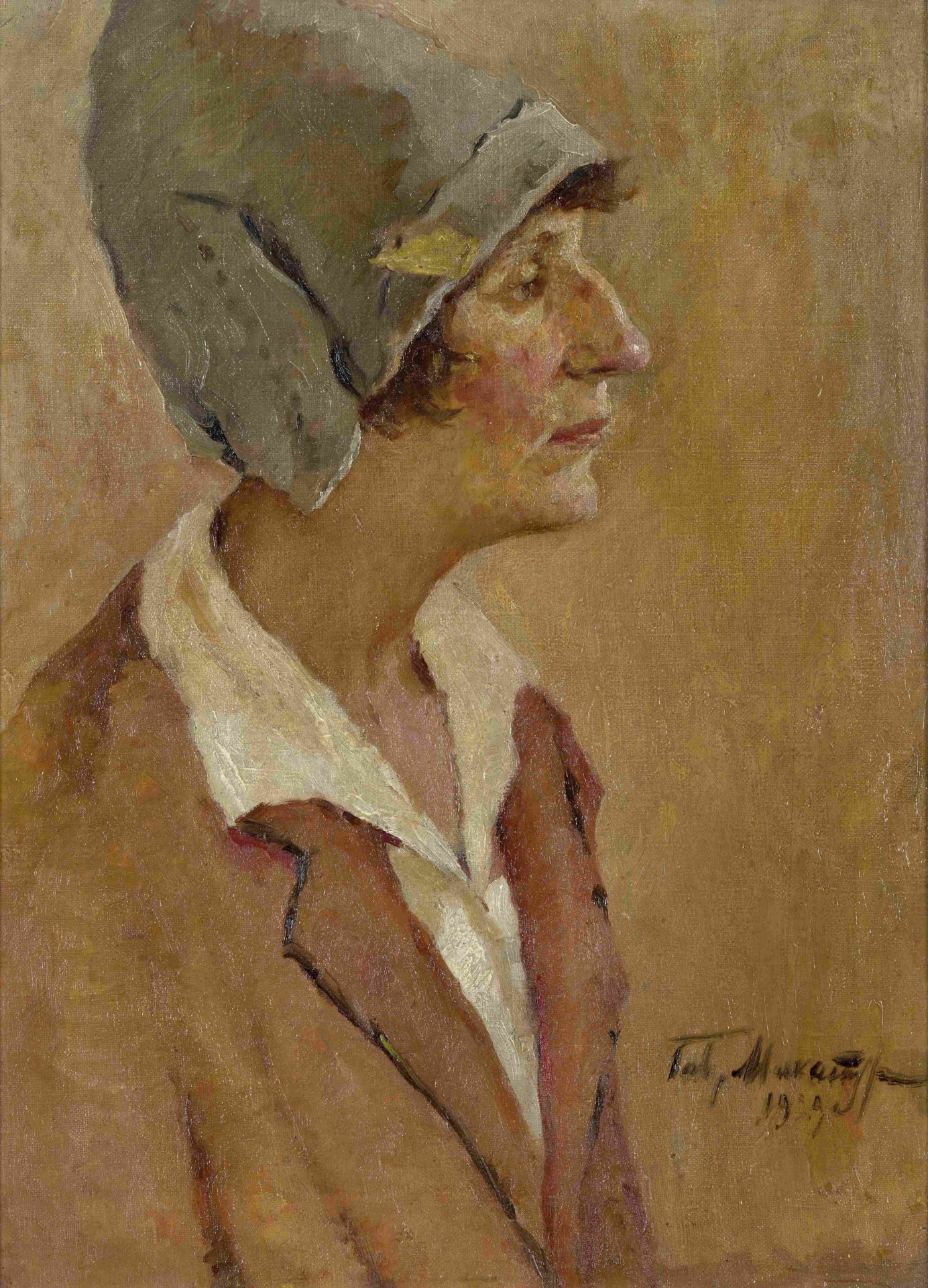 Gavriil Makaturin (1892-1945) Portrait of poet Anna Akhmatova