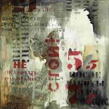 Evgeny Rukhin (Russian, 1943-1976) Composition with the Soviet coins and number '5' 50 x 50cm (19...