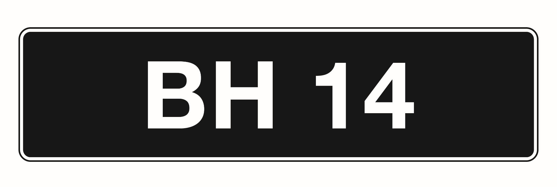 'BH 14' - UK Vehicle Registration Number,