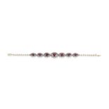 RUBY AND DIAMOND BRACELET, FIRST HALF OF THE 20TH CENTURY