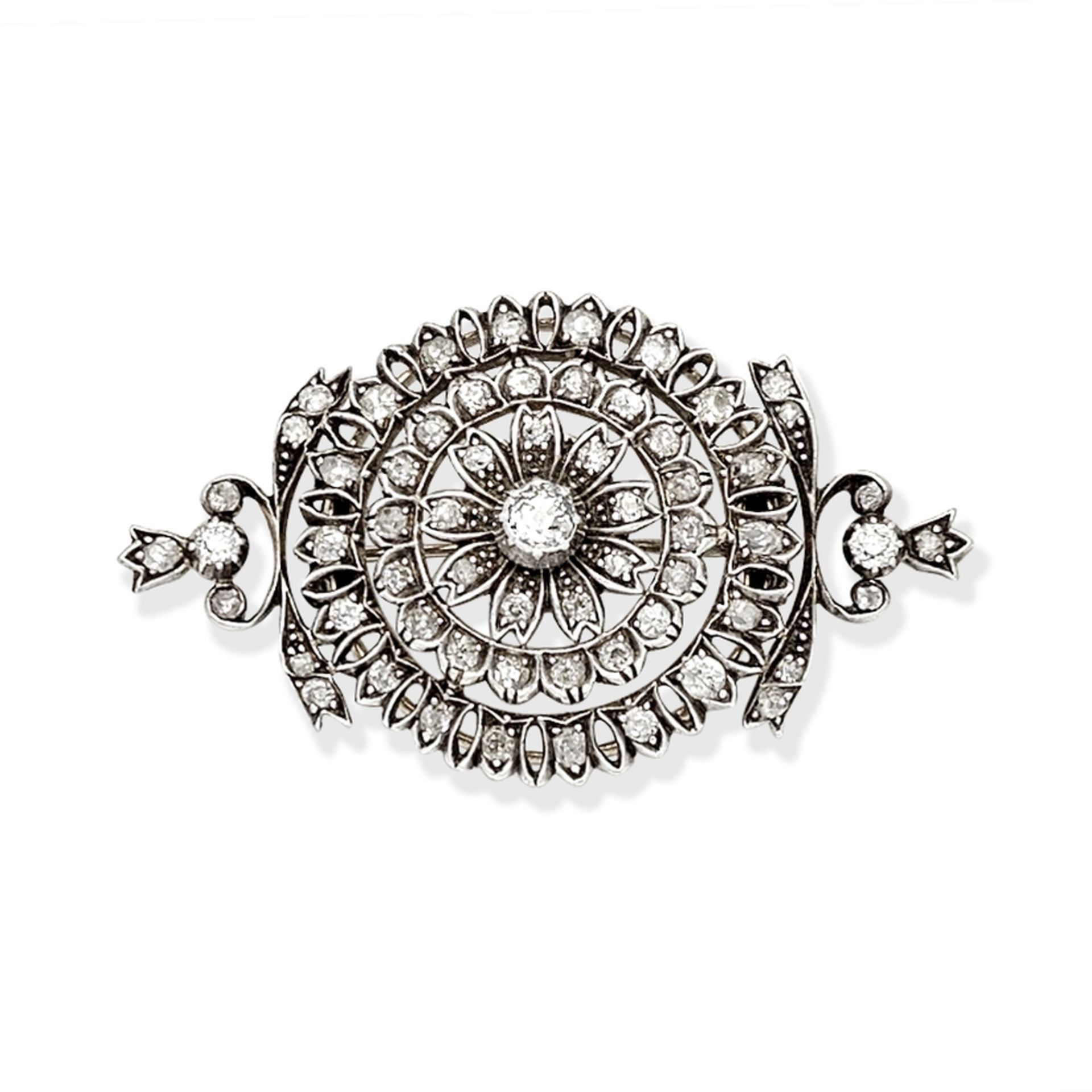 DIAMOND-SET BROOCH