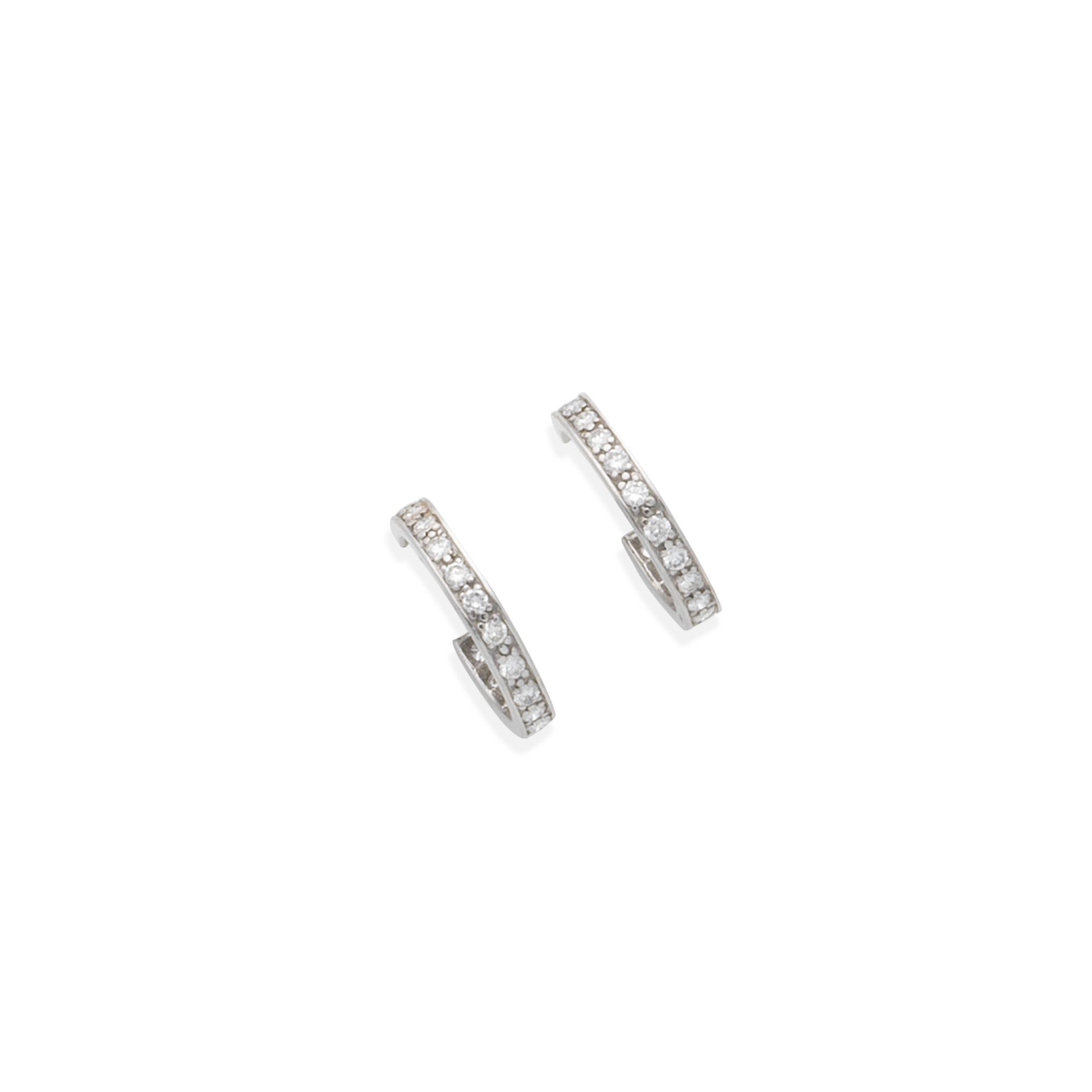 DIAMOND-SET HOOP EARRINGS,