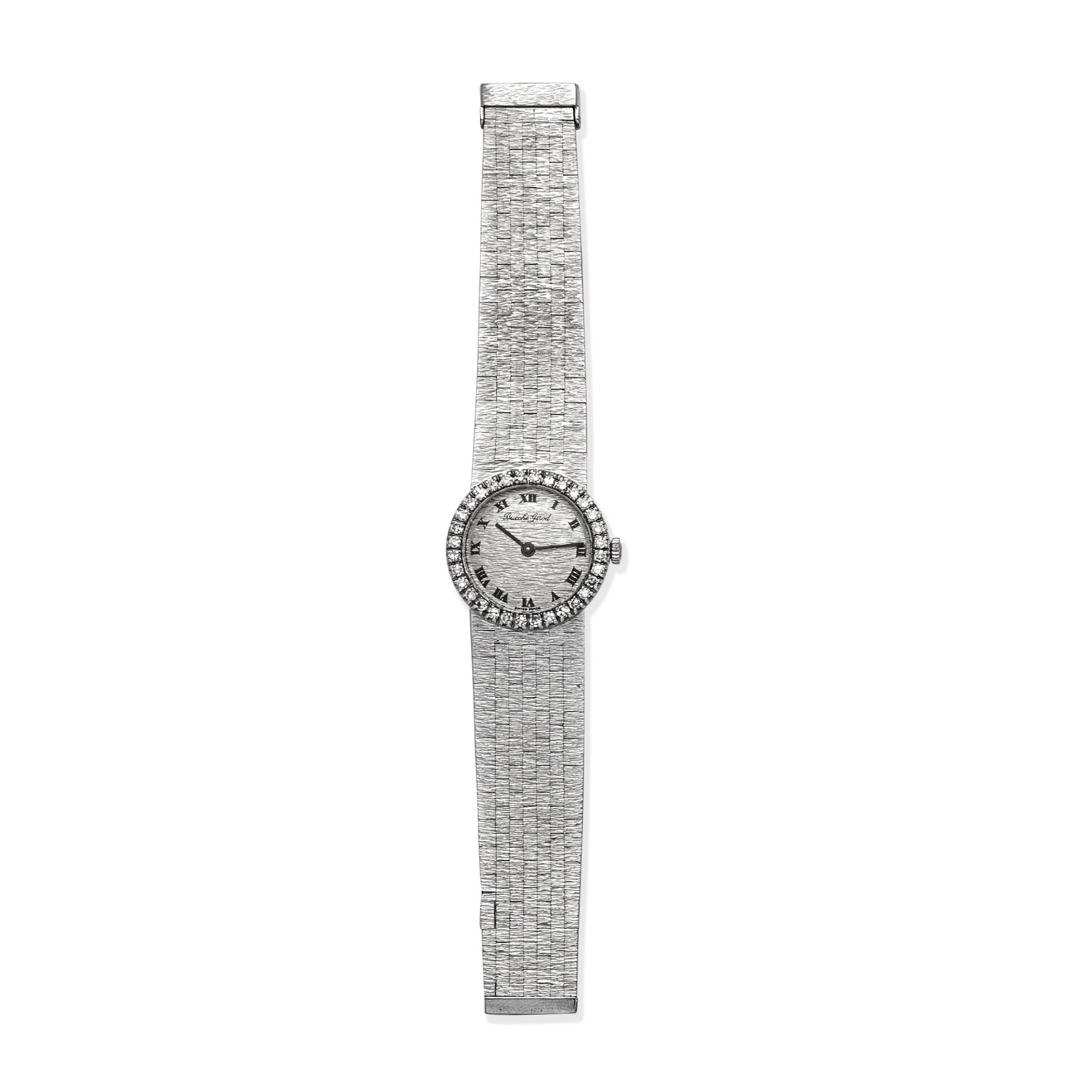 BUECHE GIROD: DIAMOND-SET WISTWATCH,