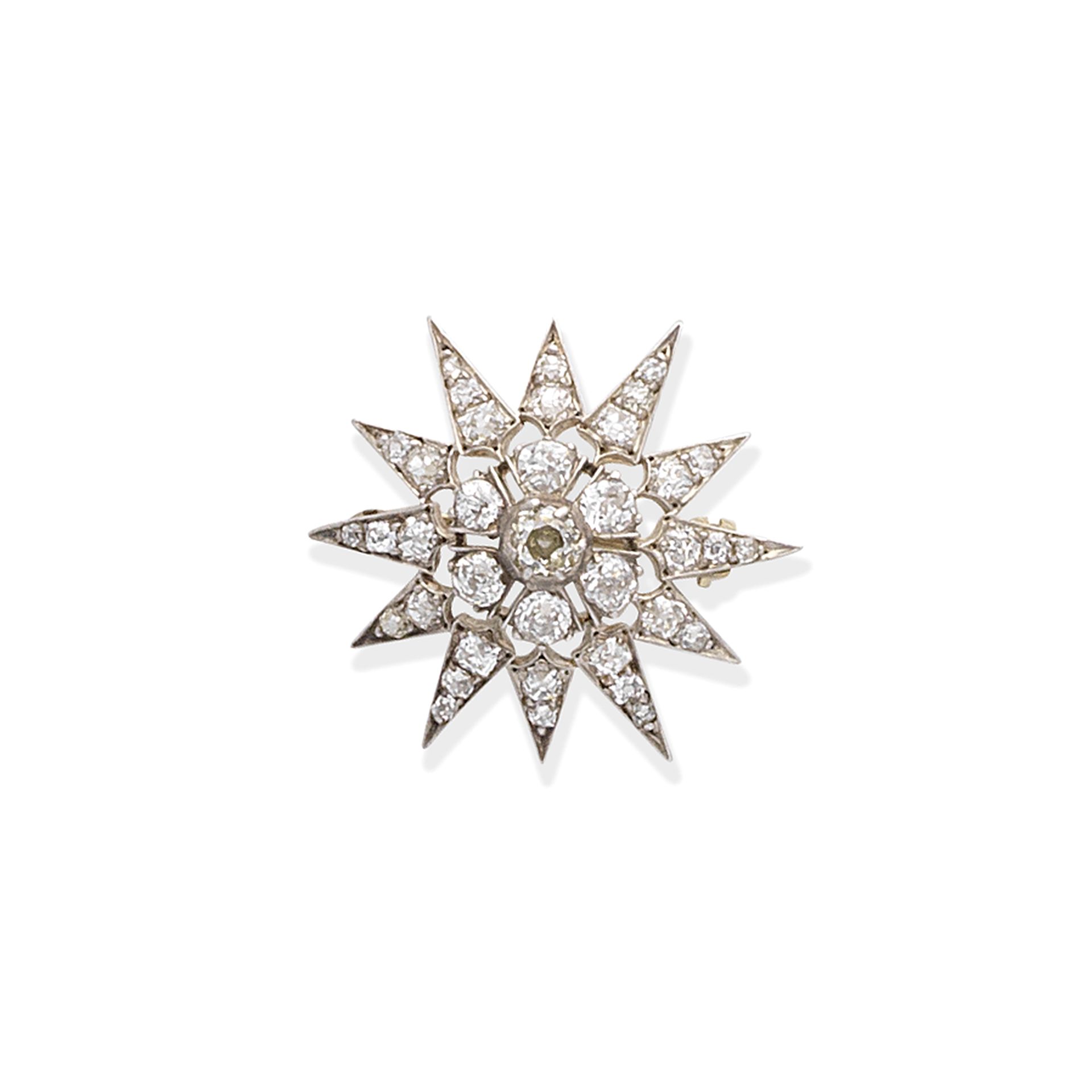 DIAMOND-SET STAR BROOCH,