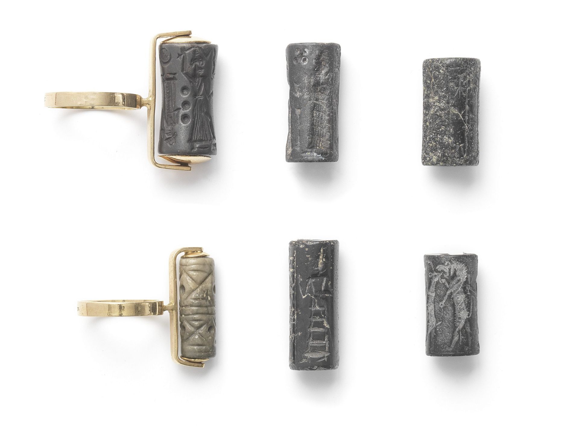 Six Mesopotamian cylinder seals 6