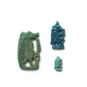 Three Egyptian faience amulets of Taweret 3