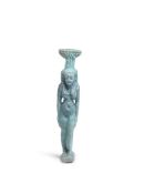 An Egyptian pale blue faience amulet of Nephthys