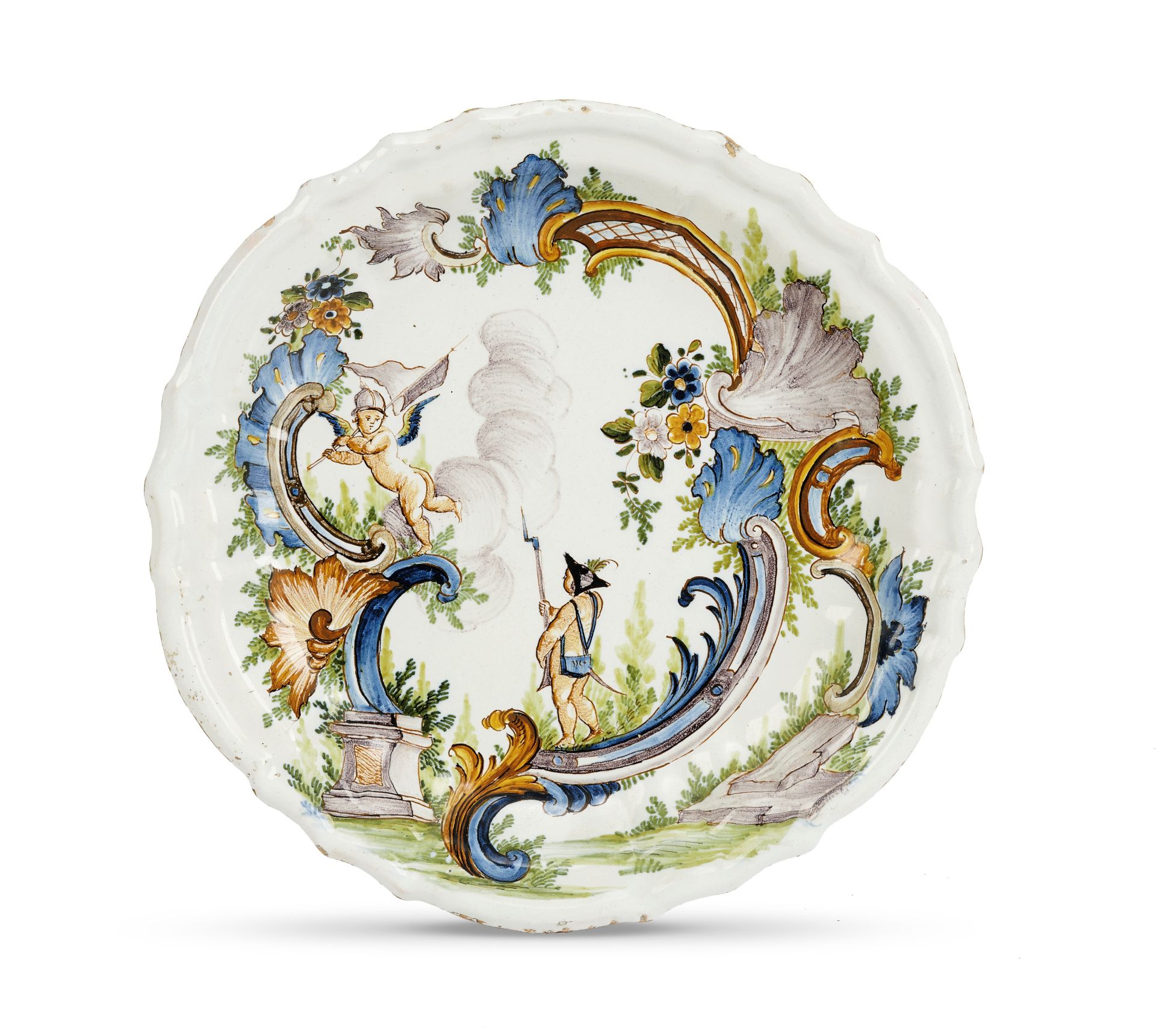 A Turin, Rossetti factory, maiolica dish, third quarter 18th century