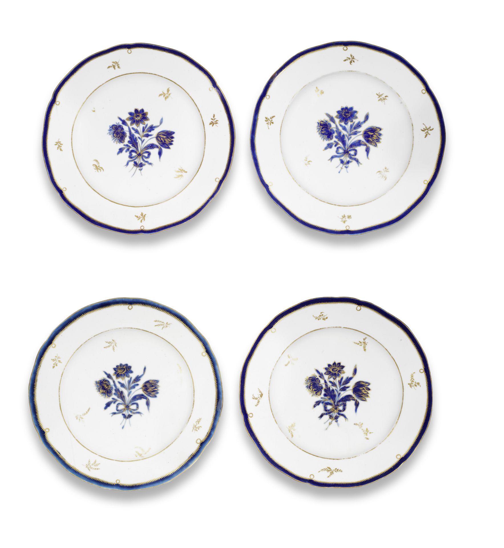 A set of four Cozzi plates, late 18th century
