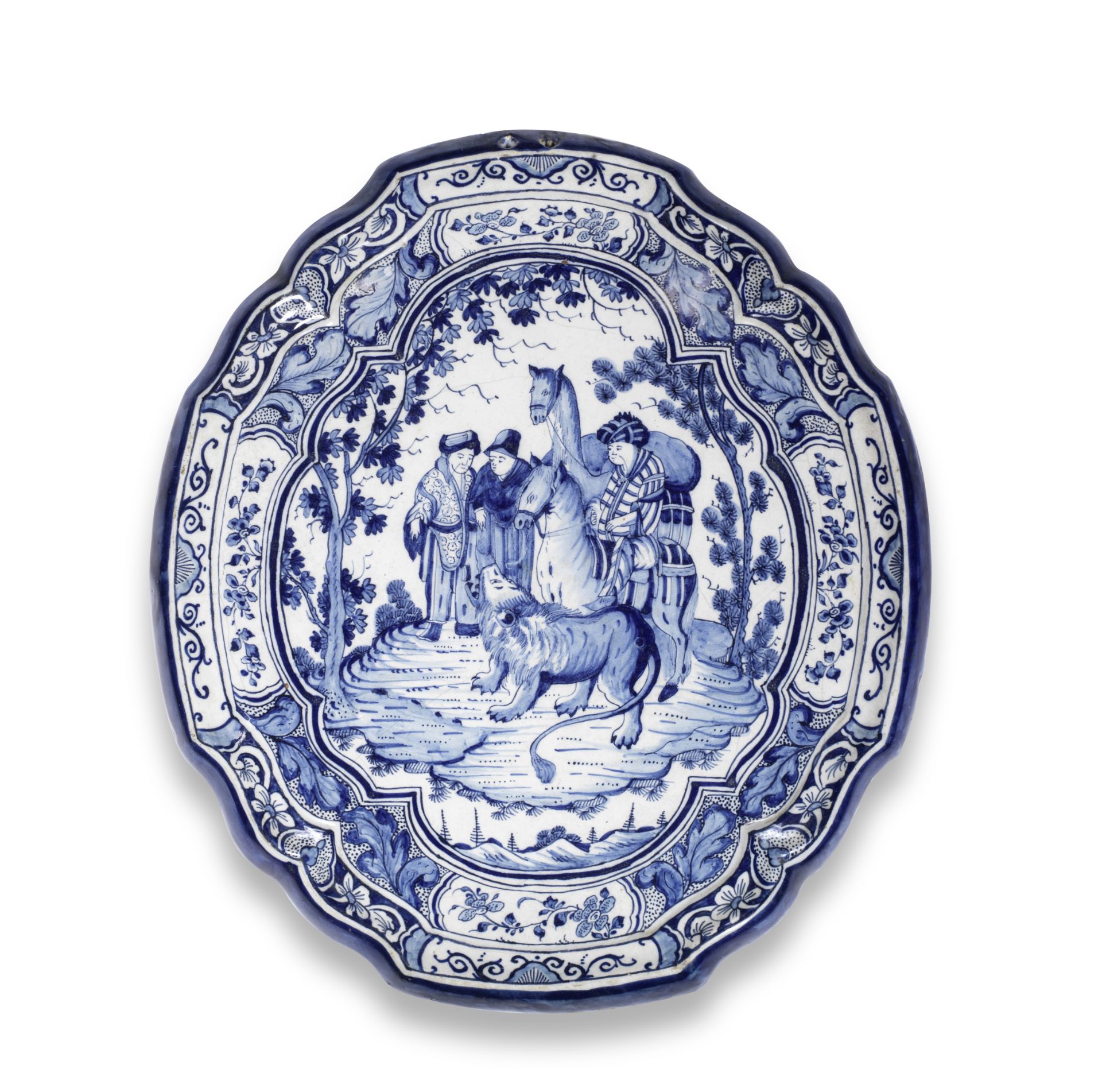 A Dutch Delft plaque, circa 1740-60