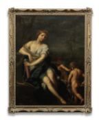 Attributed to Giovanni Gioseffo dal Sole (Bologna 1654-1719) Diana the Huntress with a putto