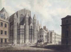 Attributed to Thomas Malton the Younger (London 1748-1804) The Henry VII Chapel from Old Palace Y...