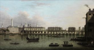 Circle of Samuel Scott (London 1702-1772 Bath) View of the City of London from the south bank of ...