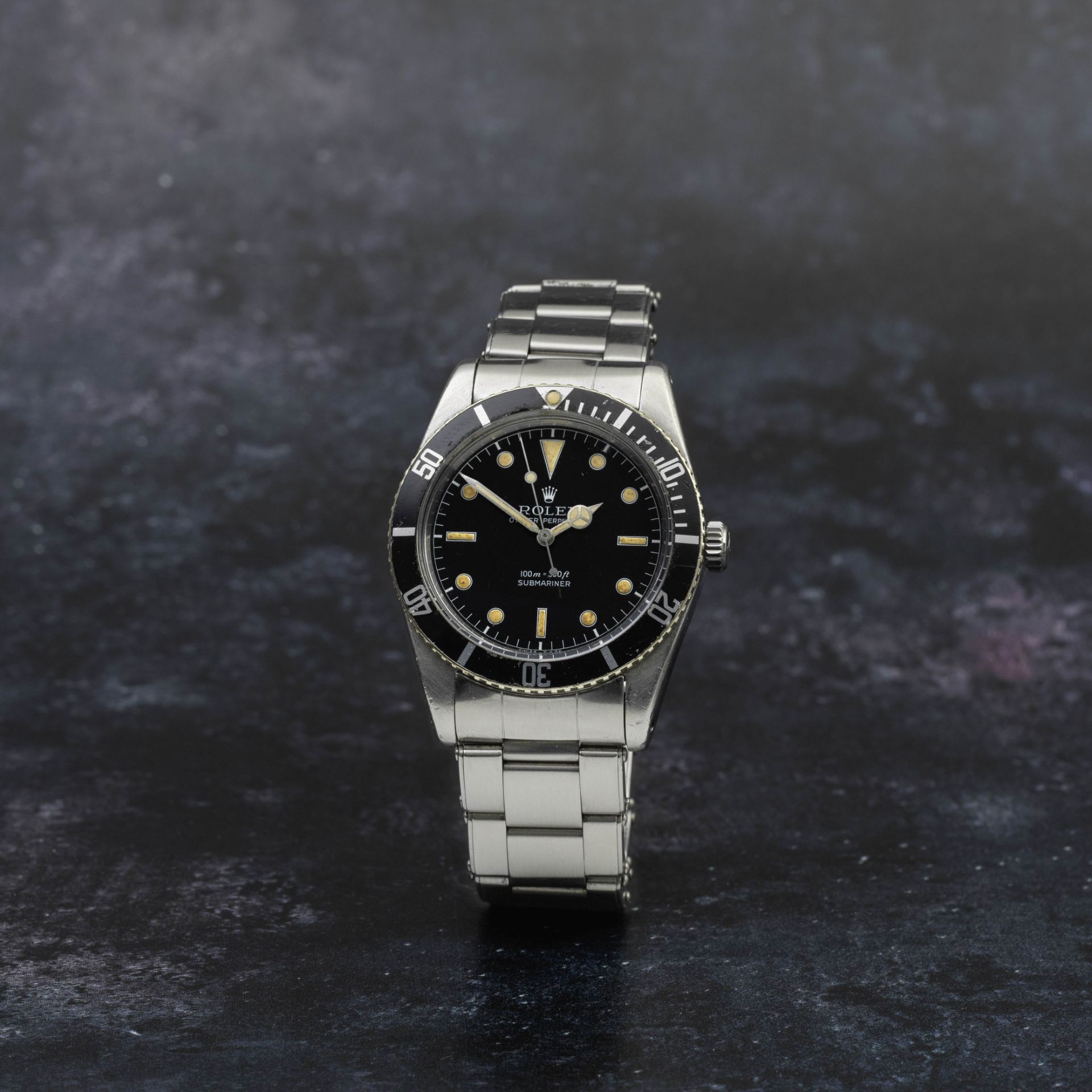 Rolex. A rare stainless steel manual wind bracelet watch Submariner, Ref: 5508, Purchased 7th Au...