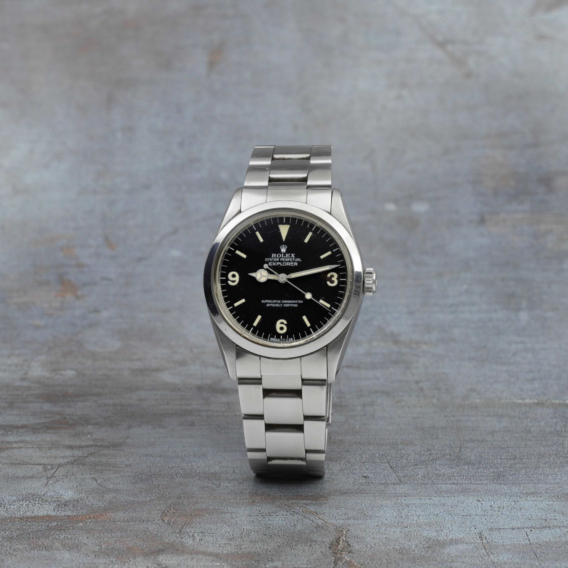 Rolex. A stainless steel automatic bracelet watch Explorer, Ref: 1016, Circa 1966