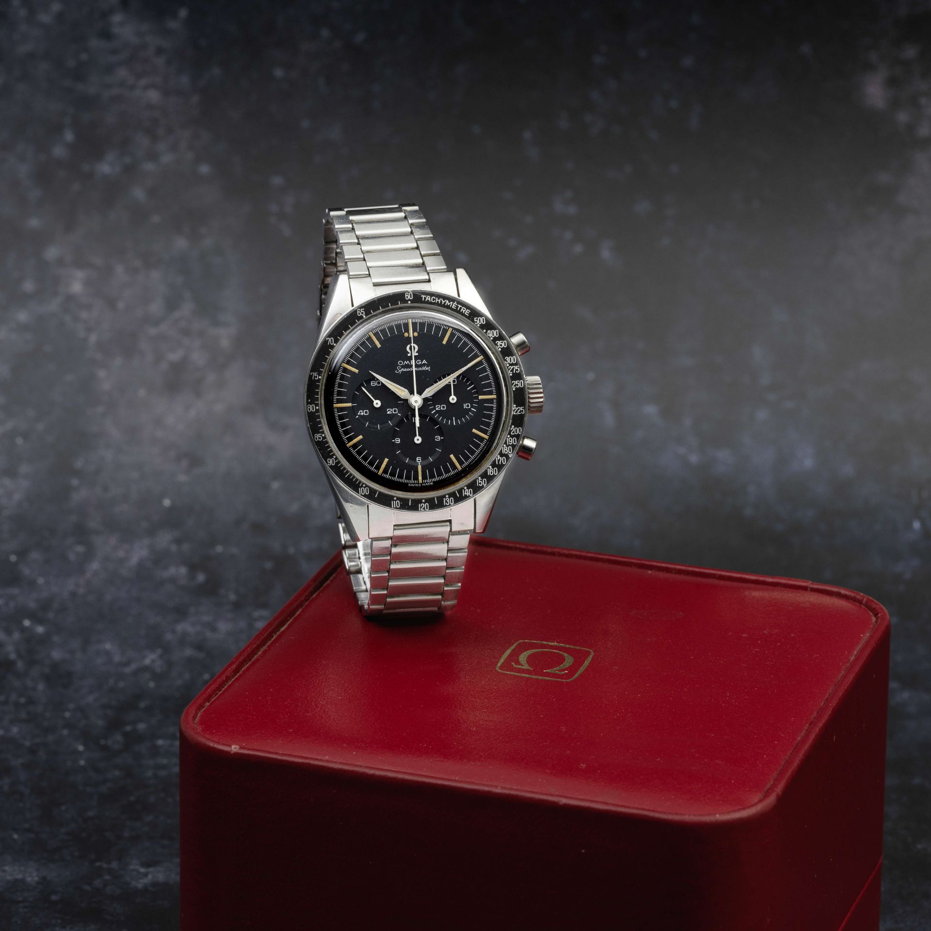 Omega. A stainless steel manual wind chronograph bracelet watch Speedmaster, Ref: CK 2998-6, Cir...
