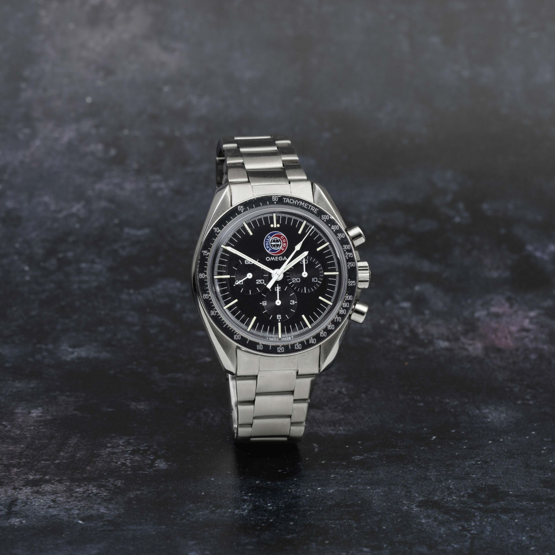 Omega. A rare and desirable stainless steel manual wind chronograph bracelet watch made for the I...
